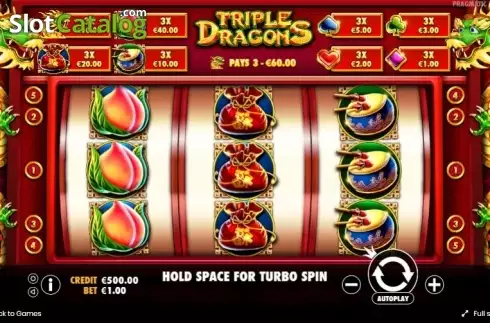 Οθόνη2. Triple Dragons (Pragmatic Play) Κουλοχέρης