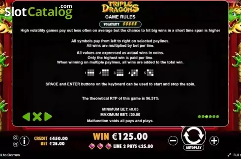 Οθόνη6. Triple Dragons (Pragmatic Play) Κουλοχέρης