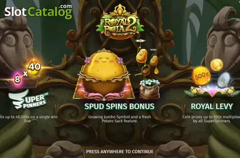 Οθόνη2. Royal Potato 2 Κουλοχέρης
