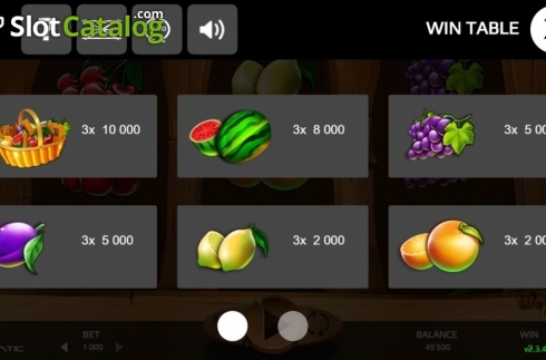 Οθόνη5. Wooden Fruits (Promatic Games) Κουλοχέρης