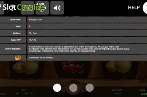 Οθόνη7. Wooden Fruits (Promatic Games) Κουλοχέρης
