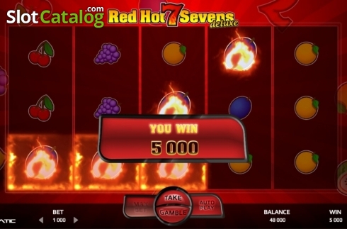Οθόνη3. Red Hot Sevens Deluxe Κουλοχέρης