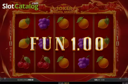 Οθόνη3. Hot Joker Fruits Stacks Κουλοχέρης