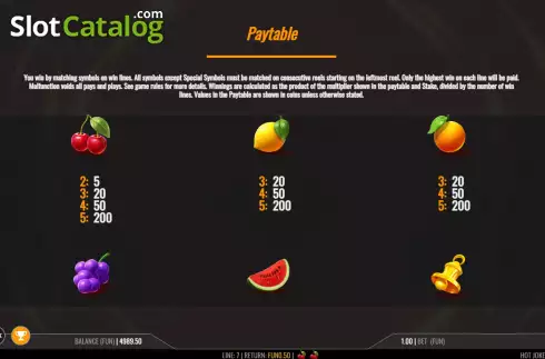 Οθόνη5. Hot Joker Fruits Stacks Κουλοχέρης