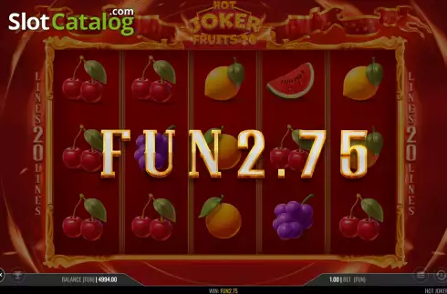 Οθόνη4. Hot Joker Fruits 20 Κουλοχέρης