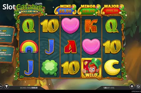 Οθόνη2. Leprechaun Charms Hold and Win Κουλοχέρης