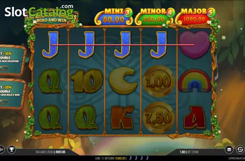Οθόνη3. Leprechaun Charms Hold and Win Κουλοχέρης