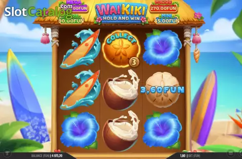 Οθόνη3. Waikiki Hold & Win Κουλοχέρης