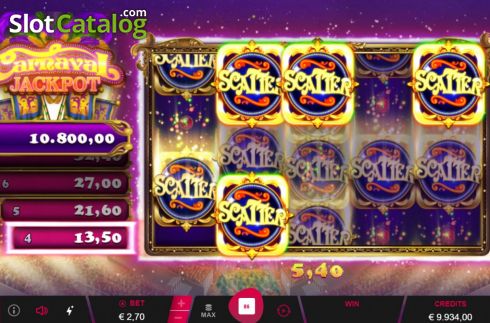 Οθόνη7. Carnaval Jackpot Κουλοχέρης