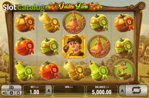 Ροδέλες. Golden Farm (Push Gaming) Κουλοχέρης