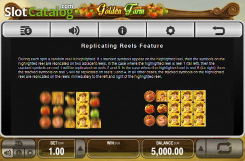 Πίνακας πληρωμών 4. Golden Farm (Push Gaming) Κουλοχέρης