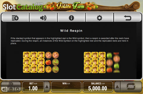 Πίνακας πληρωμών 5. Golden Farm (Push Gaming) Κουλοχέρης
