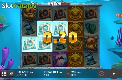 Οθόνη3. Razor Shark Κουλοχέρης