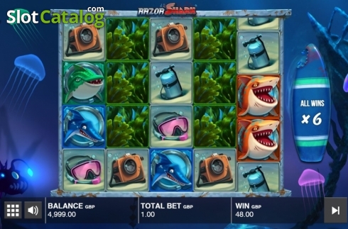 Οθόνη8. Razor Shark Κουλοχέρης