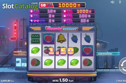 Οθόνη4. Hearts Highway Κουλοχέρης