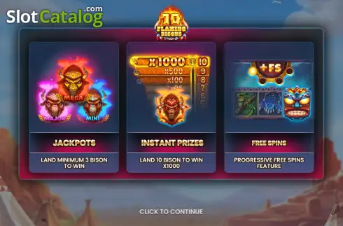 Οθόνη2. 10 Flaming Bisons Κουλοχέρης