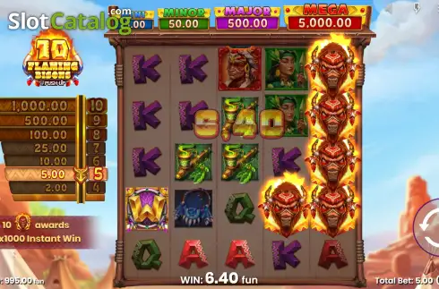 Οθόνη5. 10 Flaming Bisons Κουλοχέρης