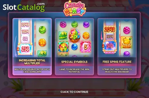 Οθόνη2. Candy Blast (Push Gaming) Κουλοχέρης