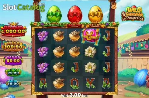 Οθόνη3. Wild Swarm 3 Chocolate Eggs Κουλοχέρης 