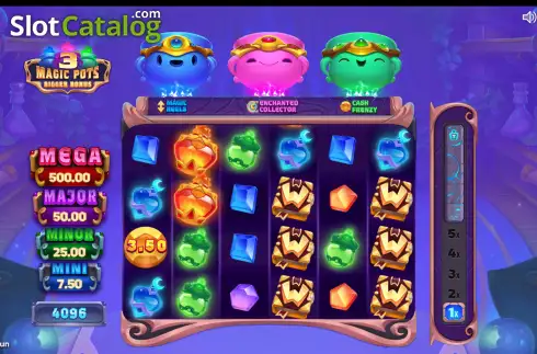 Οθόνη2. 3 Magic Pots Bigger Bonus Κουλοχέρης