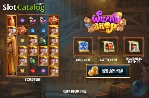 Οθόνη2. Wizard Shop (Push Gaming) Κουλοχέρης