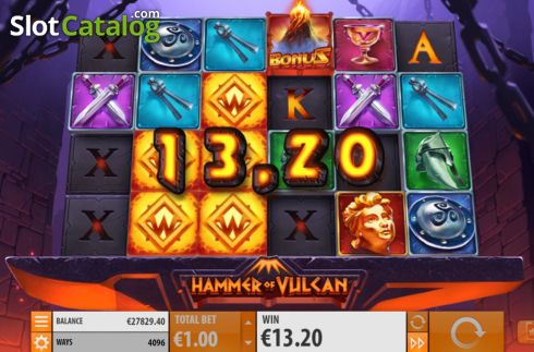 Οθόνη5. Hammer of Vulcan (Quickspin) Κουλοχέρης 
