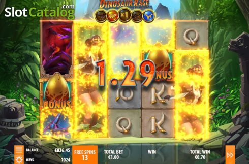 Οθόνη9. Dinosaur Rage Κουλοχέρης