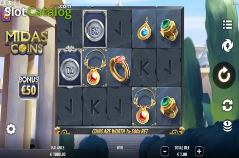 Οθόνη3. Midas Coins Κουλοχέρης