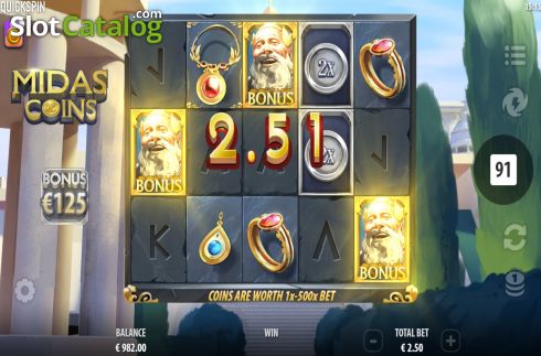 Οθόνη4. Midas Coins Κουλοχέρης
