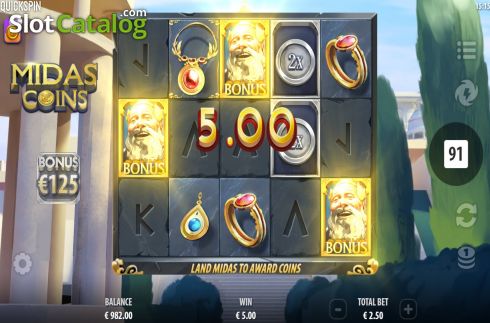 Οθόνη5. Midas Coins Κουλοχέρης