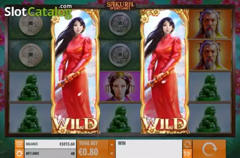 Οθόνη 1. Sakura Fortune Κουλοχέρης 
