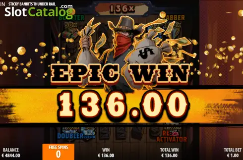 Οθόνη3. Sticky Bandits Thunder Rail Κουλοχέρης