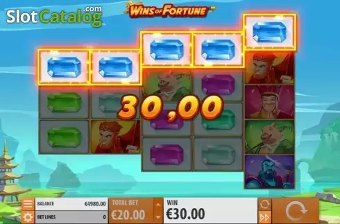 Οθόνη 2. Wins of Fortune Κουλοχέρης
