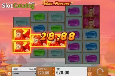 Οθόνη 3. Wins of Fortune Κουλοχέρης