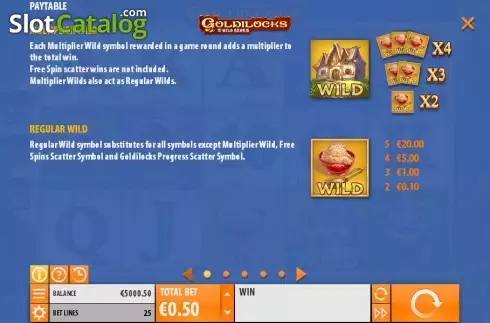 Πίνακας πληρωμών 1. Goldilocks with Achievements Engine Κουλοχέρης 