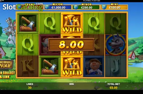 Οθόνη3. Big Bad Wolf Cash Collect & Link Κουλοχέρης