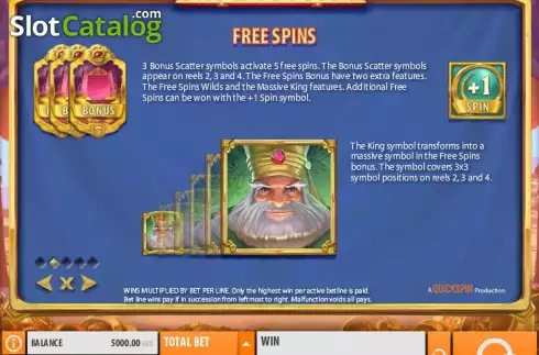 Πίνακας πληρωμών 2. King Colossus Κουλοχέρης