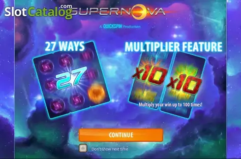 Τα χαρακτηριστικά του παιχνιδιού. Supernova (Quickspin) Κουλοχέρης 