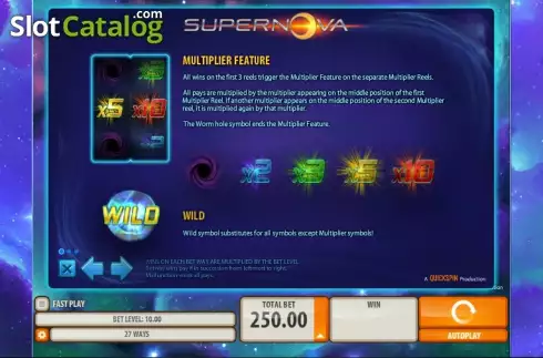 Πίνακας πληρωμών 1. Supernova (Quickspin) Κουλοχέρης 