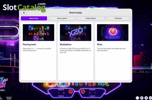 Οθόνη8. Race for Cash Single Player Κουλοχέρης