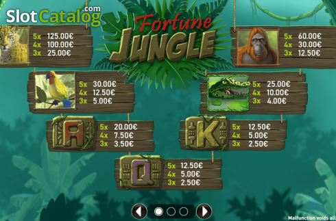 Οθόνη5. Fortune Jungle Κουλοχέρης