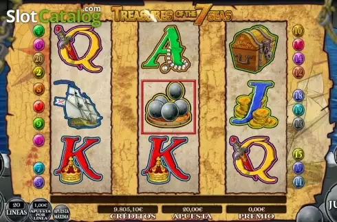 Οθόνη4. Treasures Of The 7 Seas Κουλοχέρης 