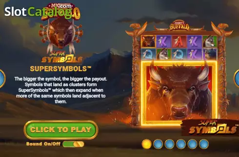 Οθόνη2. Mighty Buffalo (RAW iGaming) Κουλοχέρης