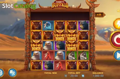 Οθόνη3. Mighty Buffalo (RAW iGaming) Κουλοχέρης