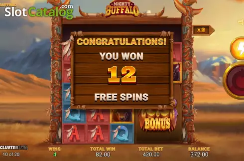 Οθόνη9. Mighty Buffalo (RAW iGaming) Κουλοχέρης