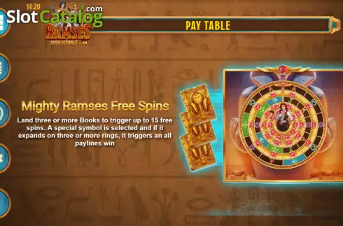 Οθόνη7. Ramses' Book of Rings Κουλοχέρης