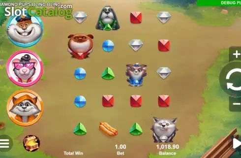 Οθόνη2. Diamond Pups Bling Bling Κουλοχέρης 