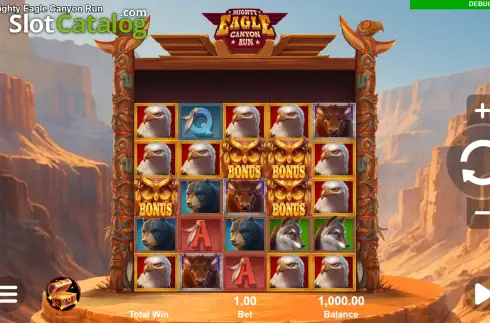Οθόνη2. Mighty Eagle Canyon Run Κουλοχέρης 