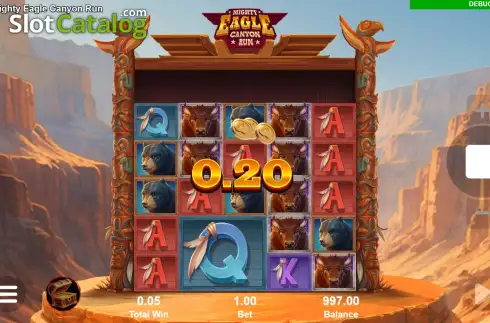 Οθόνη3. Mighty Eagle Canyon Run Κουλοχέρης 