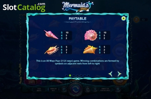 Οθόνη6. Mermaid's Pearls (RTG) Κουλοχέρης